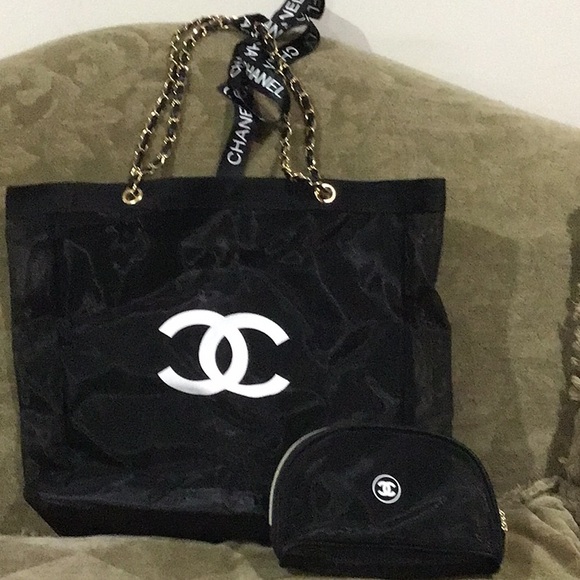 Handbags - Adorable Mesh Bag and Cosmetic Case